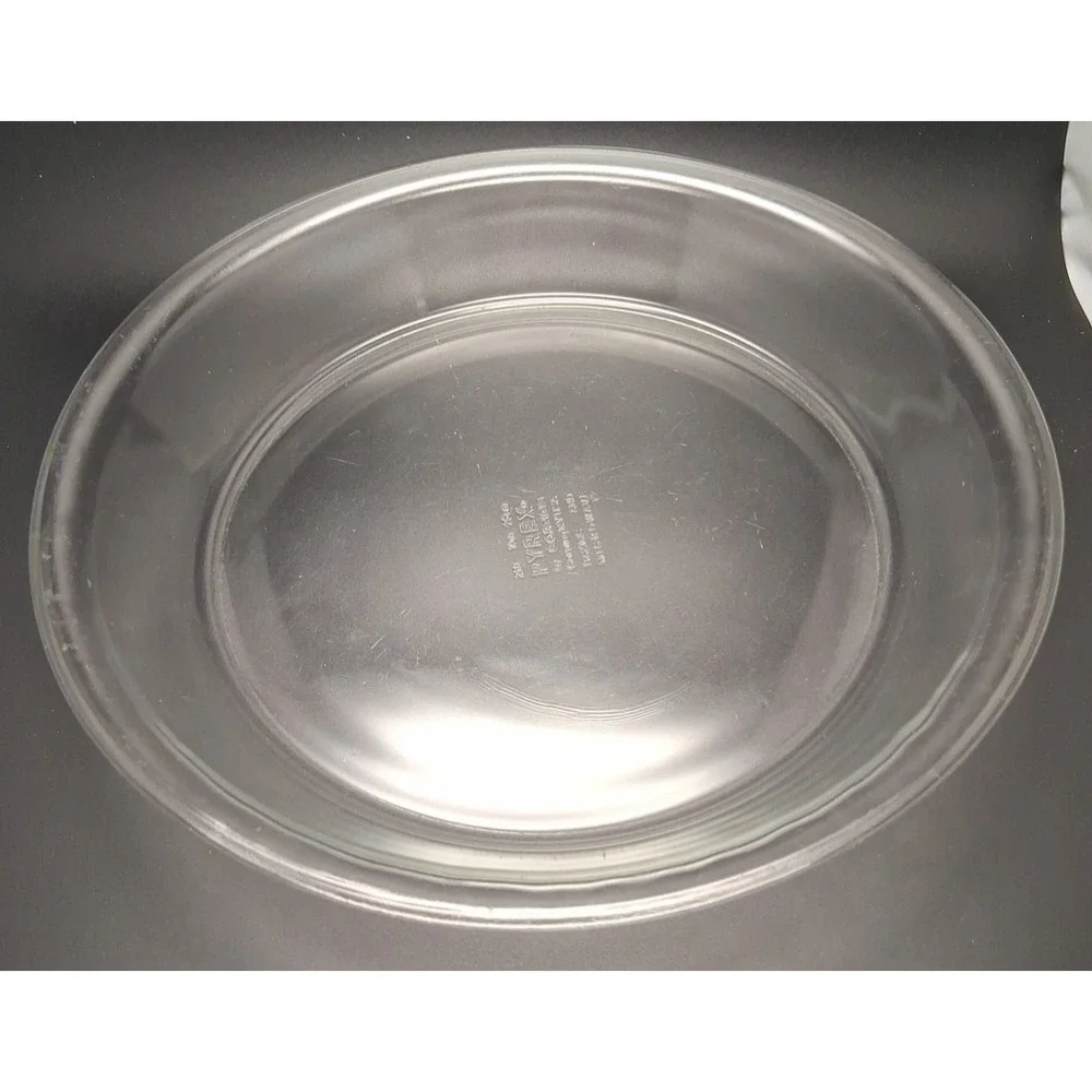 Vintage Pyrex 210 Clear Glass Pie Dish 10 Inch 25 cm Flat Rim Oven and Microwave